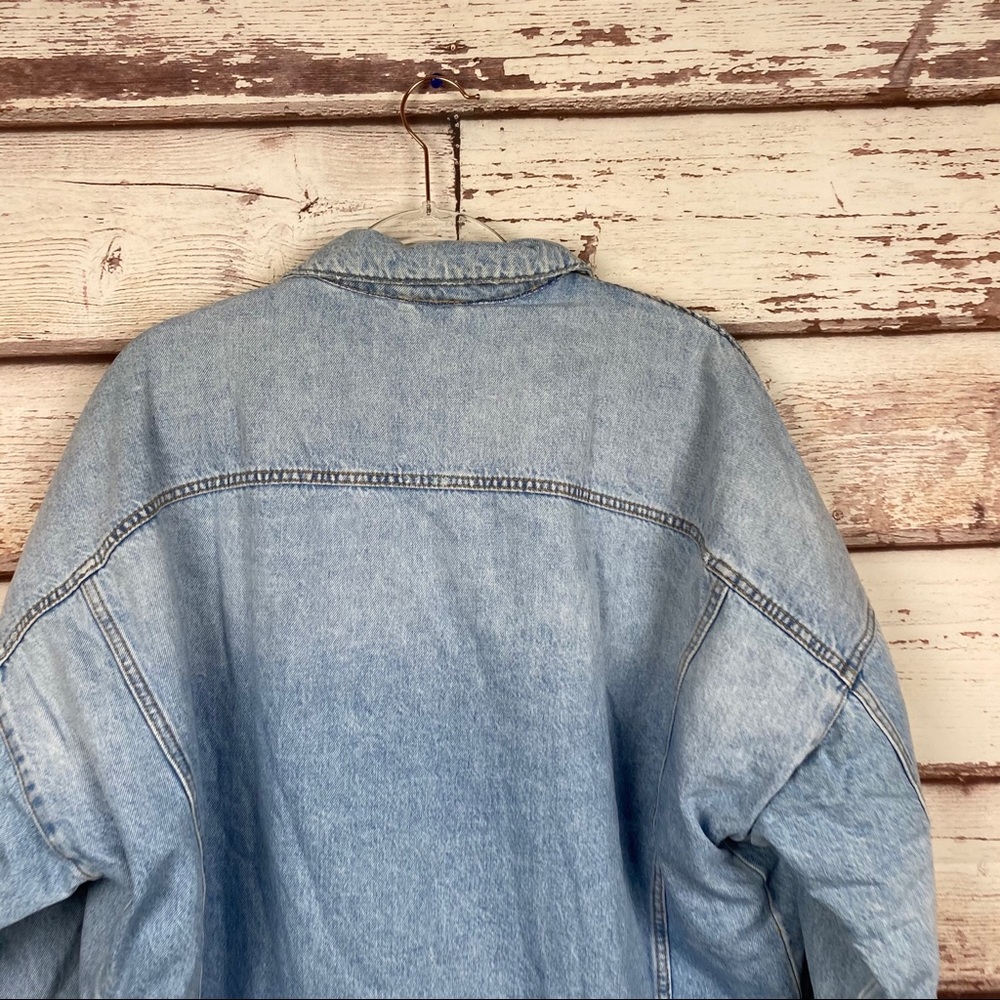 NWT Zara Oversize Denim Jacket w/ Faux Shearling - Picture 12 of 16